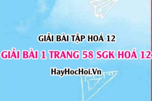 Giải bài 1 trang 58 SGK Hoá 12: Cấu tạo, tính chất hoá học của Amin, Amino Axit và Protein